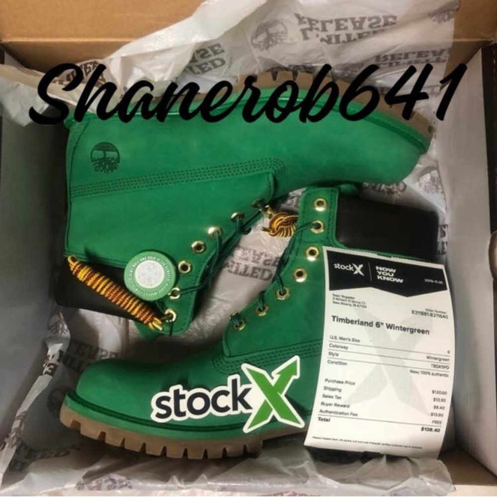 Timberland 6 inch Boots Green Hunter Women Size 9 NDS